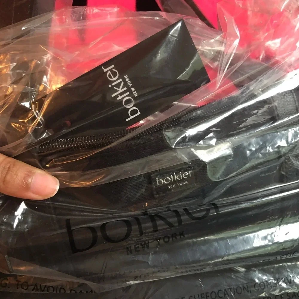 Botkier black leather nylon tote